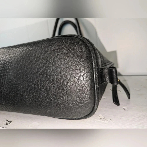 Dooney & Bourke Satchel in Black All Weather Leather Pebbled Vintage Large - Picture 7 of 13